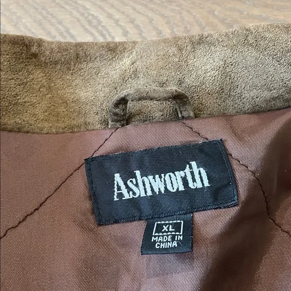 Ashworth Men’s Genuine Suede Leather Jacket Size XL